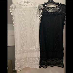 💥🌟SALE- 2 for $20-🌟💥 Lace,mini dress, 2 avail, black &white.Never worn NWOT